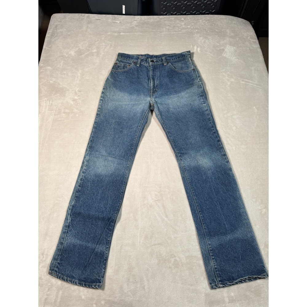 Vintage 80s Levis 515 Size 33x33 (Fit 30x33) Blue Bootcut Western MADE IN USA